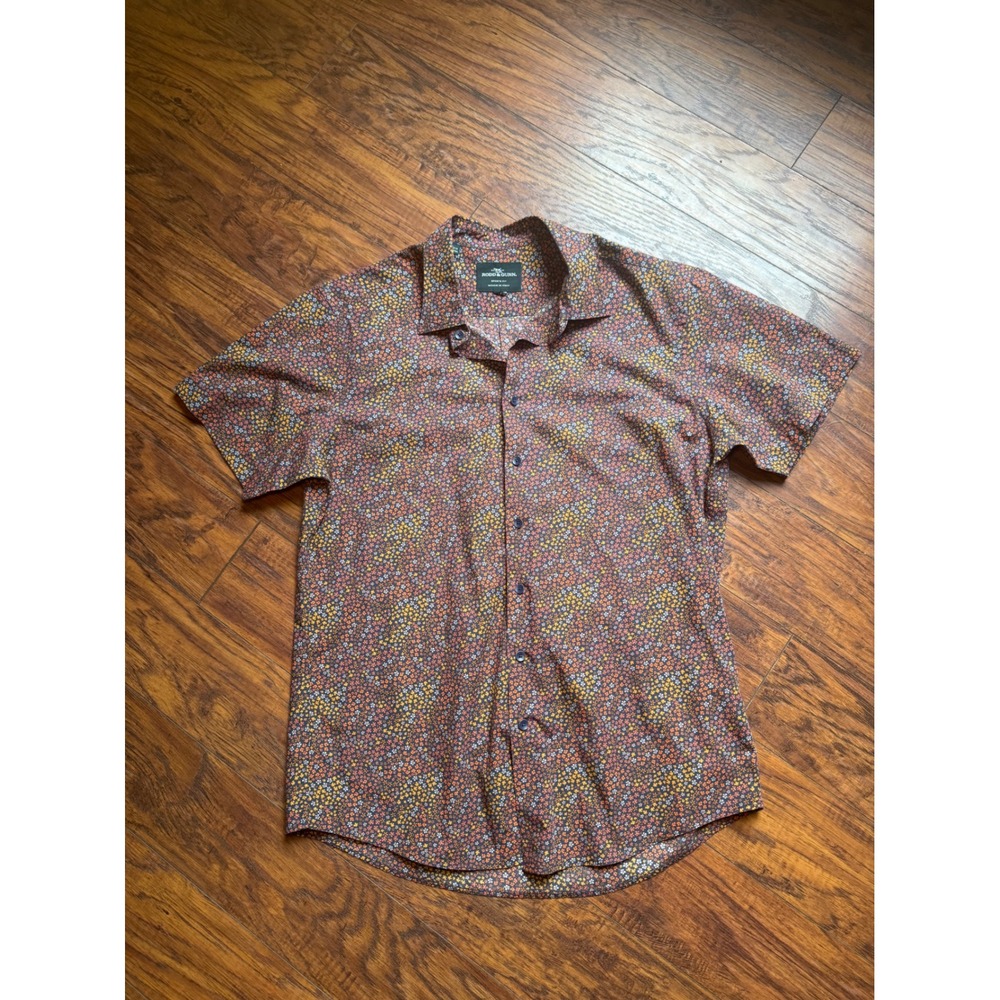 Rodd & Gunn Mens Sports Fit Short Sleeve Button Down Floral Shirt Woven In Italy